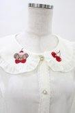 画像3: axes femme kawaii / クマパフェ刺繍ブラウス M オフ H-26-01-29-046-AX-BL-NS-ZH (3)