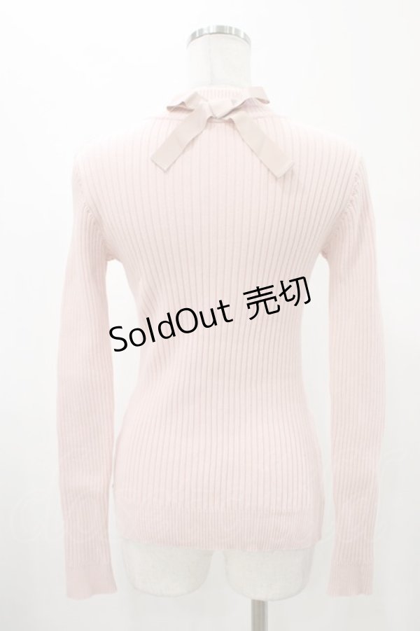 画像2: F&A / バックリボンリブニットプルオーバー Free PINK H-26-01-29-047-LO-TO-NS-ZH (2)