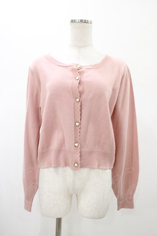 画像1: Amavel / ハートボタンカーディガン Free ピンク H-26-01-29-048-CA-TO-NS-ZH (1)