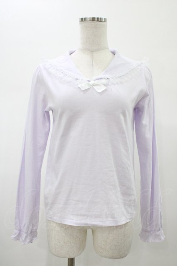 画像1: Nile Perch / セーラーカラーカットソー Free ラベンダー H-26-01-29-050-LO-TO-NS-ZH (1)