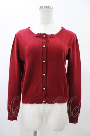 画像: Amavel / ニットカーディガン Free レッド H-26-01-29-053-CA-TO-NS-ZH