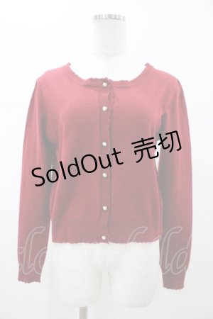 画像: Amavel / ニットカーディガン Free レッド H-26-01-29-053-CA-TO-NS-ZH