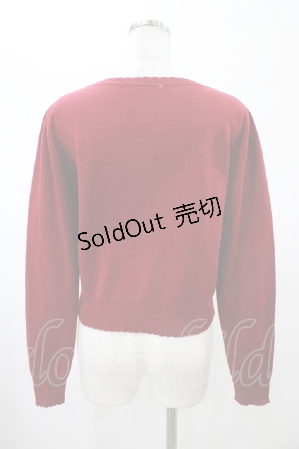 画像2: Amavel / ニットカーディガン Free レッド H-26-01-29-053-CA-TO-NS-ZH (2)