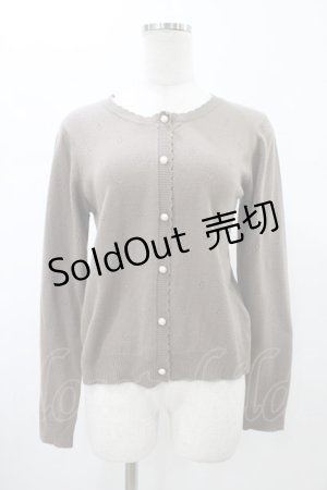 画像: axes femme / 透かしカーディガン M ブラウン H-26-01-29-055-AX-TO-NS-ZH