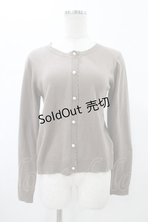 画像1: axes femme / 透かしカーディガン M ブラウン H-26-01-29-055-AX-TO-NS-ZH (1)