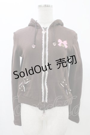 画像: Angelic Pretty / ふんわりリボン刺繍パーカ Free ブラウン H-26-01-29-056-AP-TO-NS-ZH