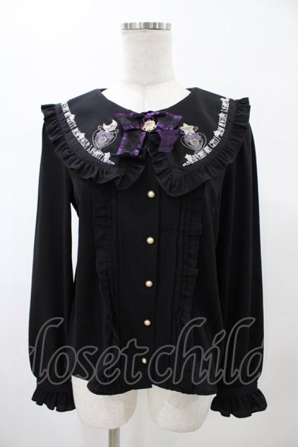 画像1: Amavel / Magical Cosmic Cosmeticフリルブラウス Free ブラック H-26-01-29-057-CA-BL-NS-ZH (1)