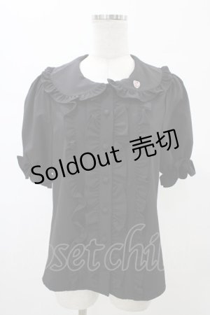 画像: Ank Rouge / ストロベリープチリボンブラウス M ブラック H-26-01-29-058-0-BL-NS-ZH