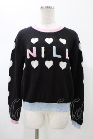 画像: Nile Perch / ロゴセーター  ブラック H-26-01-29-060-LO-TO-NS-ZH