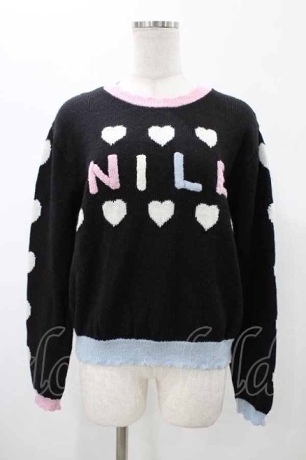 画像1: Nile Perch / ロゴセーター  ブラック H-26-01-29-060-LO-TO-NS-ZH (1)