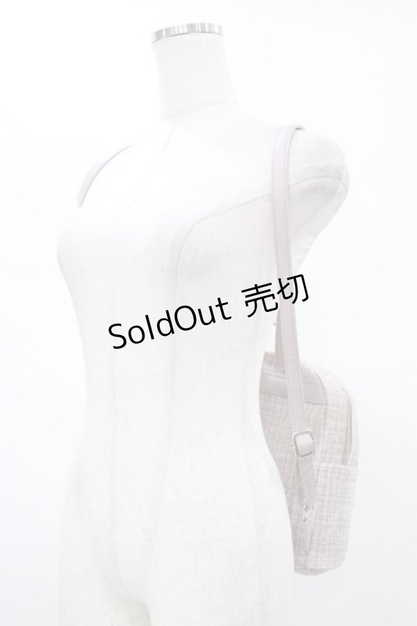 画像2: Ank Rouge / ノベルティツイードリュック  ピンク H-26-01-29-009-CA-BG-NS-ZH (2)