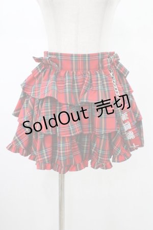 画像: Jamie エーエヌケー / 特攻刺繍ティアードスカパン M レッド H-26-01-29-015-LO-SK-NS-ZH