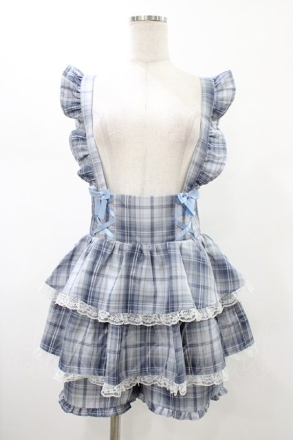 画像1: Ank Rouge / サス付きティアードスカパン M サックス H-26-01-29-016-CA-SK-NS-ZH (1)