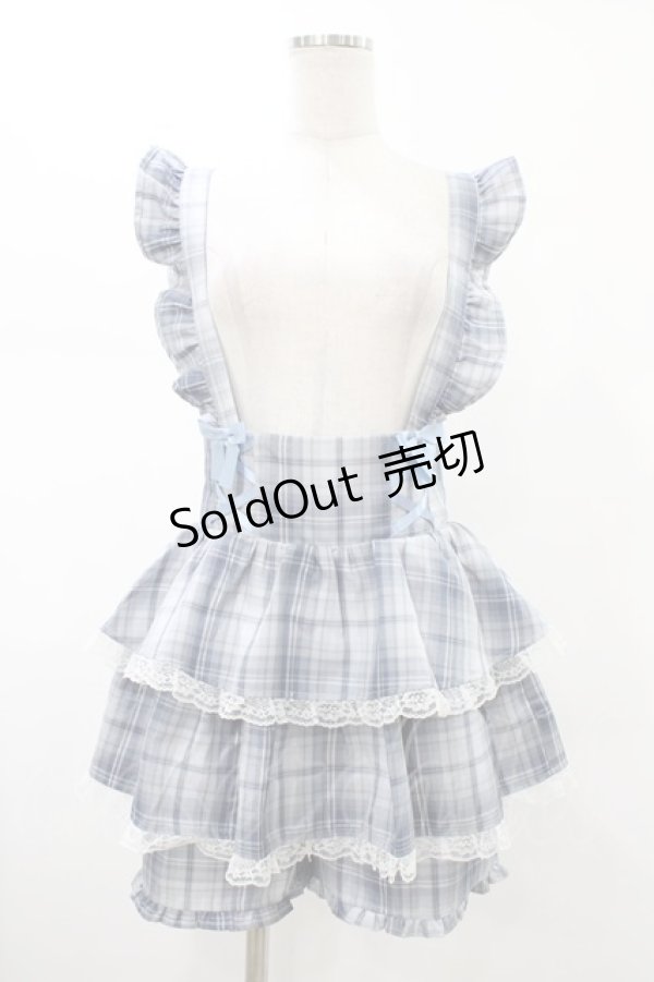 画像1: Ank Rouge / サス付きティアードスカパン M サックス H-26-01-29-016-CA-SK-NS-ZH (1)