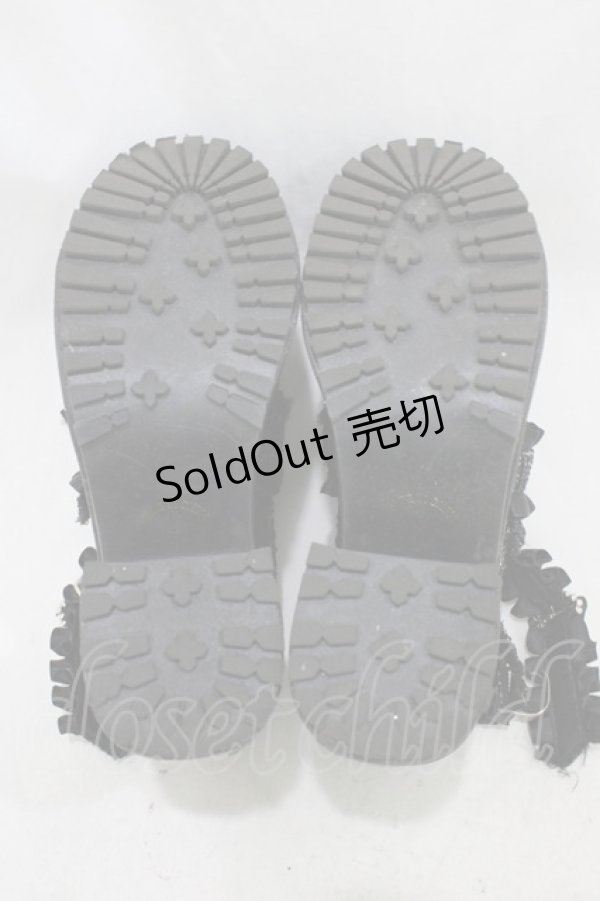 画像3: Ank Rouge / ツイード厚底シューズ S/22.0~22.5cm ブラック H-26-01-29-002-CA-SH-NS-ZH (3)