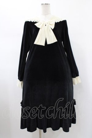 画像: Nile Perch / ベロアセーラーワンピース Free ブラック H-26-01-29-024-LO-OP-NS-ZH