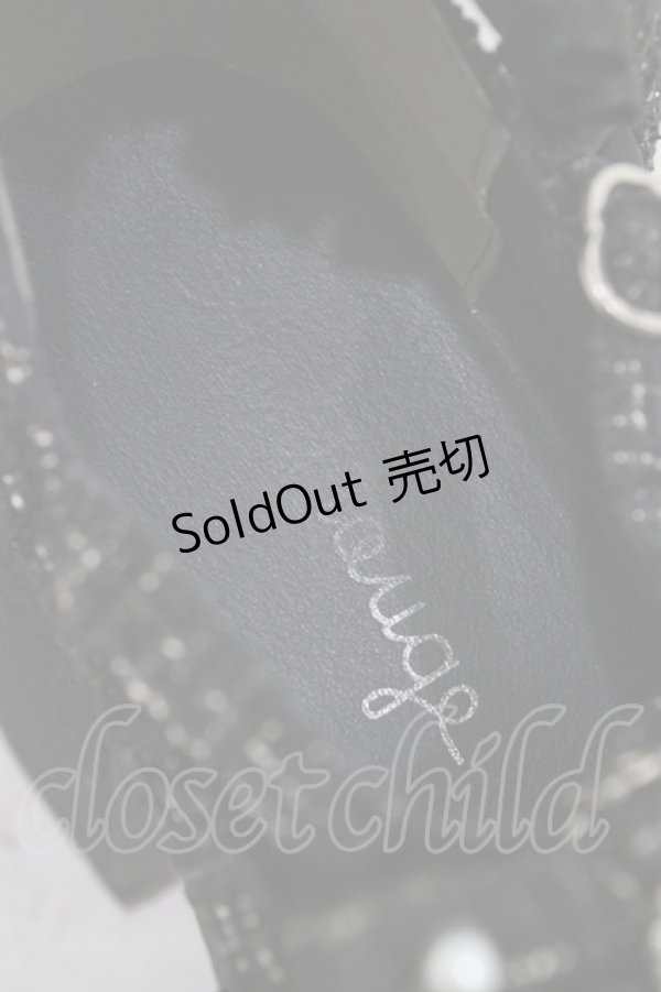 画像4: Ank Rouge / ツイード厚底シューズ S/22.0~22.5cm ブラック H-26-01-29-002-CA-SH-NS-ZH (4)