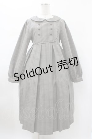 画像: FLC / MINA*タータンチェックワンピース M グレー H-26-01-29-025-0-OP-NS-ZH