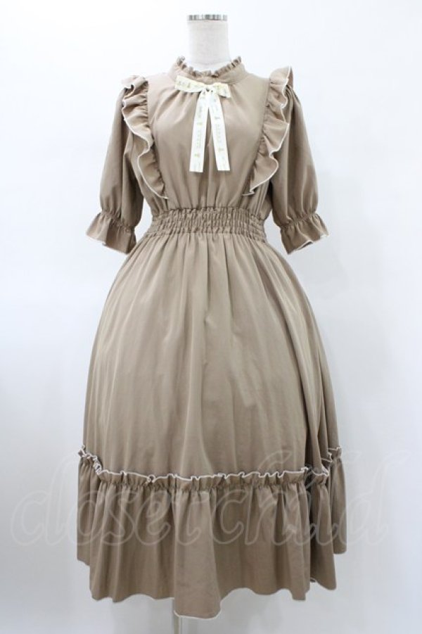 画像1: m petit by misako / NINA'SコラボAMハイショクメローワンピース M ベージュ H-26-01-29-026-LO-OP-NS-ZH (1)