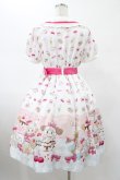 画像2: axes femme kawaii / mikko illustration × axes femme KAWAII ダイナーカフェワンピース M ホワイト H-26-01-29-028-AX-OP-NS-ZH (2)