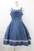 画像1: mellfy memory / Princess holiday denim ワンピース M BLUE H-26-01-29-029-0-OP-NS-ZH (1)