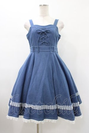 画像: mellfy memory / Princess holiday denim ワンピース M BLUE H-26-01-29-029-0-OP-NS-ZH