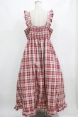 画像3: FLC / 皆方由衣コラボ/チェックフリルジャンパースカート 4L レッド H-26-01-30-003-LO-OP-NS-ZH (3)