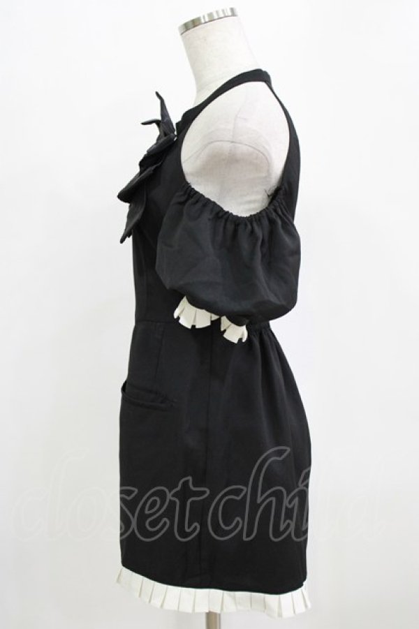 画像2: Me roir / リボンモチーフコンビネゾン M ブラック H-26-01-30-032-GO-OP-NS-ZH (2)