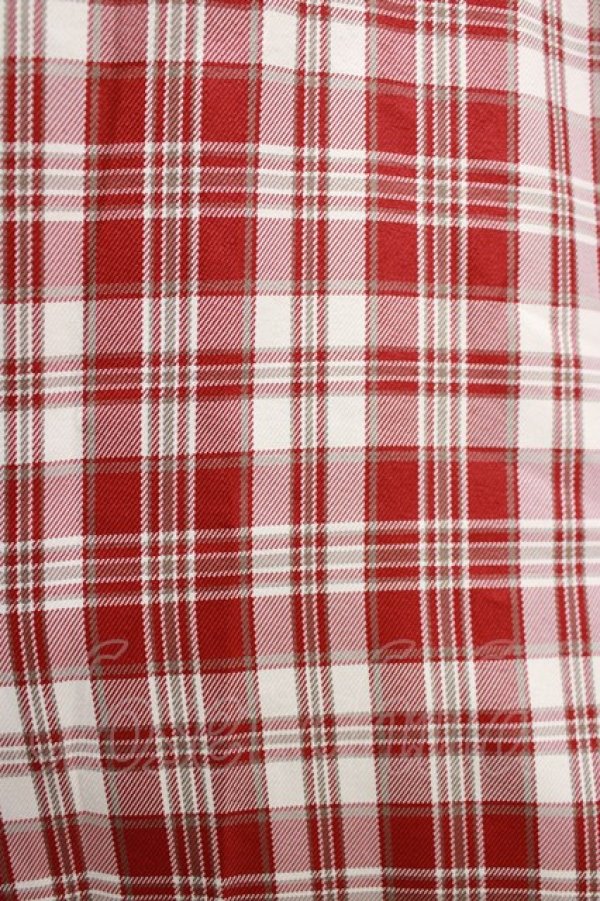 画像4: FLC / 皆方由衣コラボ/チェックフリルジャンパースカート 4L レッド H-26-01-30-003-LO-OP-NS-ZH (4)