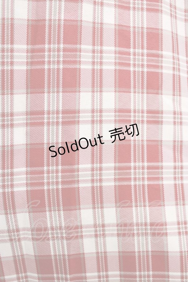 画像4: FLC / 皆方由衣コラボ/チェックフリルジャンパースカート 4L レッド H-26-01-30-003-LO-OP-NS-ZH (4)