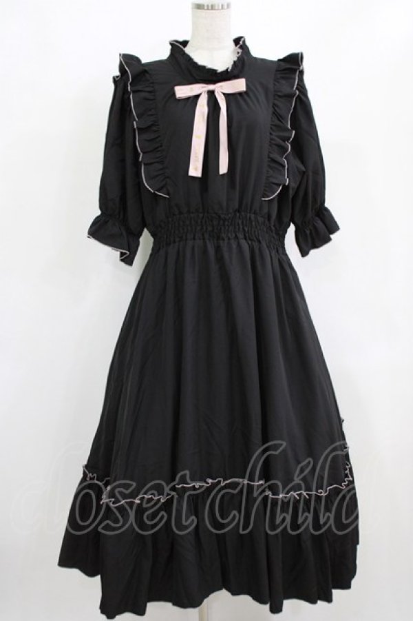 画像1: m petit by misako / NINA'SコラボAMハイショクメローワンピース 3L ブラック H-26-01-30-004-LO-OP-NS-ZH (1)