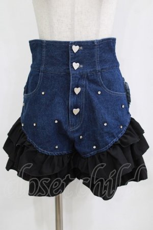 画像: Ank Rouge / Bemqinフリルデニムショーパン M ネイビー H-26-01-30-034-CA-PA-NS-ZH