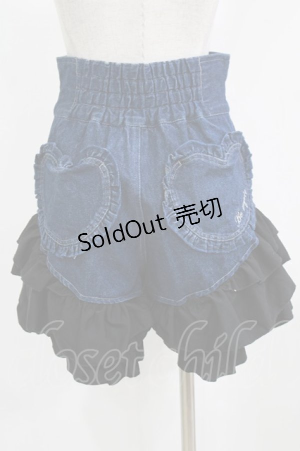 画像3: Ank Rouge / Bemqinフリルデニムショーパン M ネイビー H-26-01-30-034-CA-PA-NS-ZH (3)