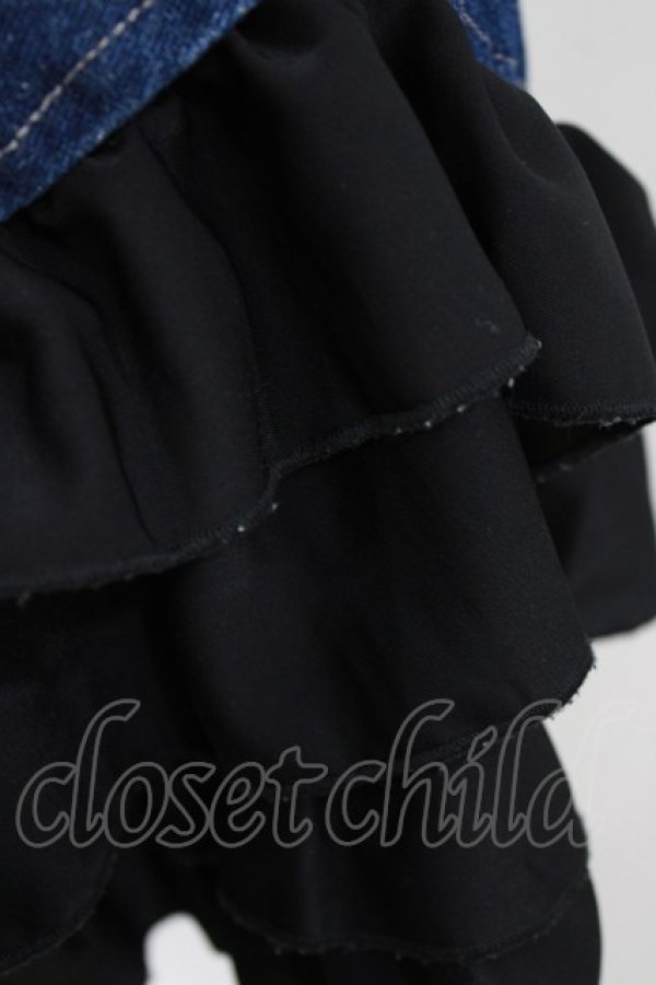 画像4: Ank Rouge / Bemqinフリルデニムショーパン M ネイビー H-26-01-30-034-CA-PA-NS-ZH (4)