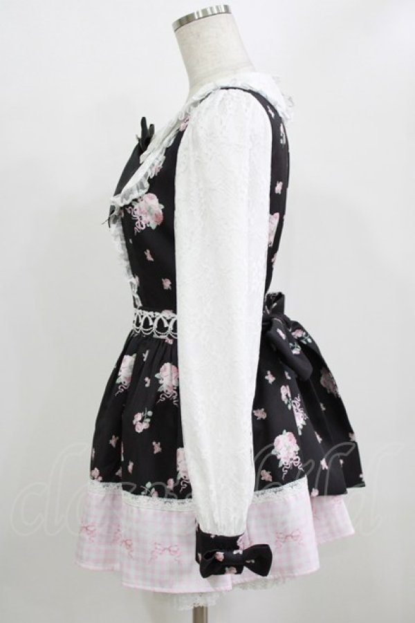 画像2: Ank Rouge / ドリーミーフラワープリントSet up M ブラック H-26-01-30-035-CA-OP-NS-ZH (2)