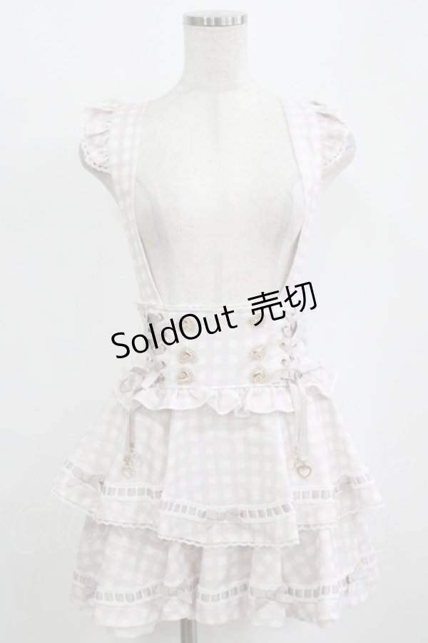 画像1: LIZ LISA / はしごリボンギンガムティアードスカパン Free ピンク H-26-01-30-036-LO-PA-NS-ZH (1)