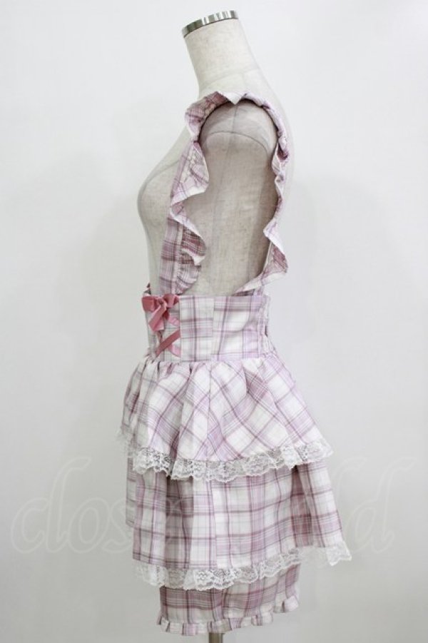 画像2: Ank Rouge / サス付きティアードスカパン M ピンク H-26-01-30-038-CA-SK-NS-ZH (2)