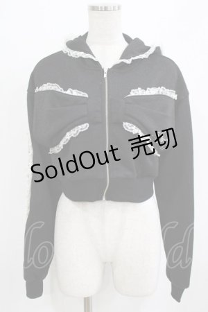 画像: Ank Rouge / キラキララメパーカー M ブラック H-26-01-30-040-CA-TO-NS-ZH