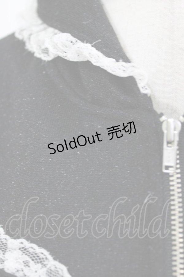 画像5: Ank Rouge / キラキララメパーカー M ブラック H-26-01-30-040-CA-TO-NS-ZH (5)