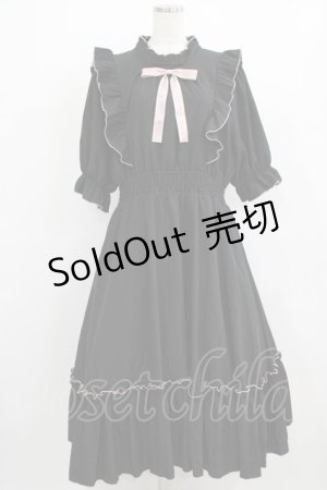 画像: m petit by misako / NINA'SコラボAMハイショクメローワンピース 4L ブラック H-26-01-30-005-LO-OP-NS-ZH