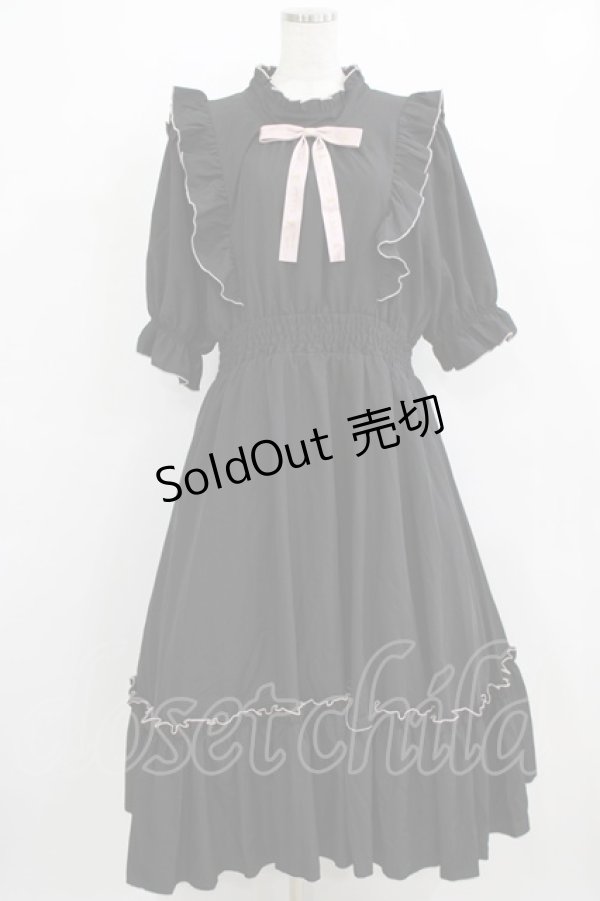 画像1: m petit by misako / NINA'SコラボAMハイショクメローワンピース 4L ブラック H-26-01-30-005-LO-OP-NS-ZH (1)