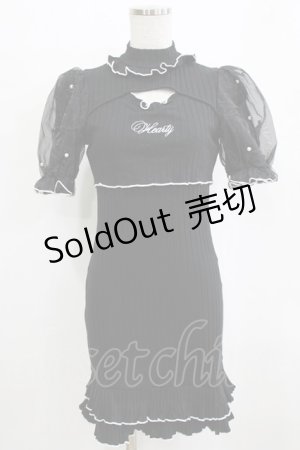 画像: Ank Rouge / バレエコアカットワンピース M ブラック H-26-01-30-044-CA-OP-NS-ZH