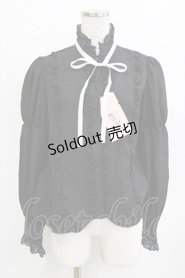 画像1: Eri Aino's Collection / シャーロットの水曜日ブラウス L ブラック H-26-01-30-045-PU-BL-NS-ZH (1)