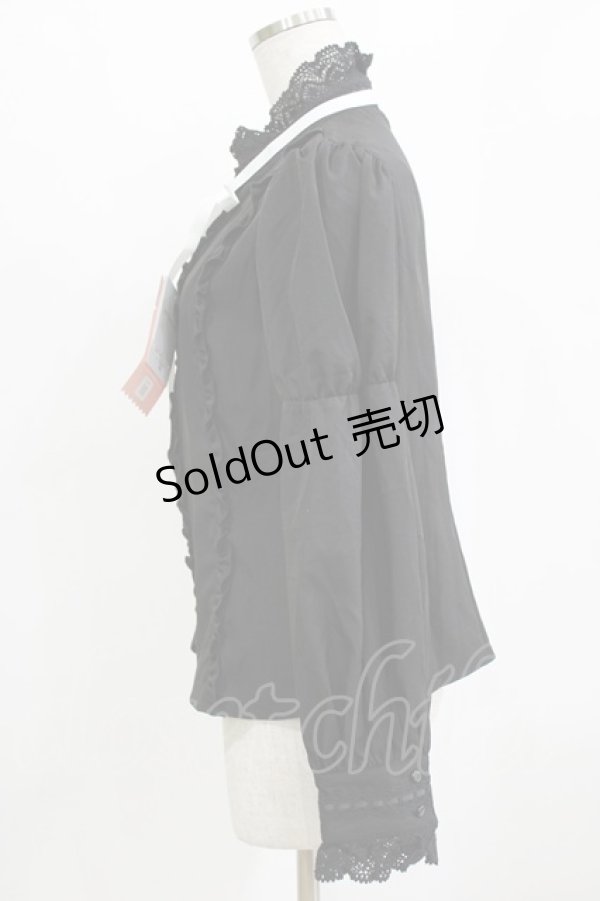 画像2: Eri Aino's Collection / シャーロットの水曜日ブラウス L ブラック H-26-01-30-045-PU-BL-NS-ZH (2)