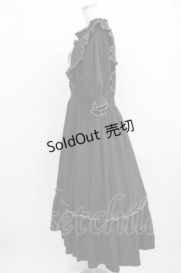 画像2: m petit by misako / NINA'SコラボAMハイショクメローワンピース 4L ブラック H-26-01-30-005-LO-OP-NS-ZH (2)