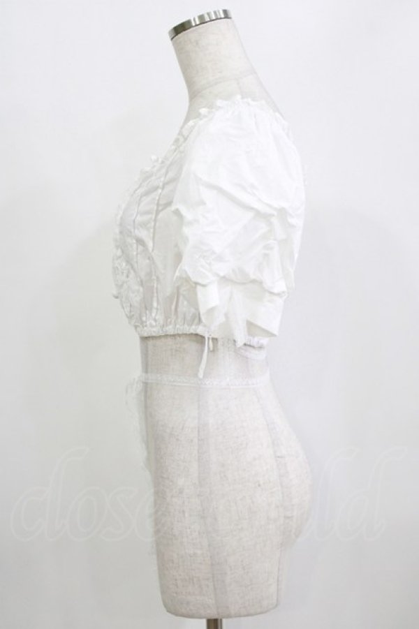 画像2: Me roir / ぐるぐるリボンオフショルブラウス M ホワイト H-26-01-30-049-GO-BL-NS-ZH (2)