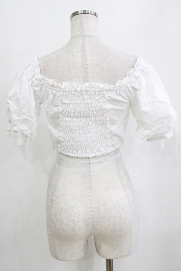 画像3: Me roir / ぐるぐるリボンオフショルブラウス M ホワイト H-26-01-30-049-GO-BL-NS-ZH (3)