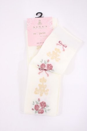 画像: m petit by misako / ECAMOVKNIロゴライン  アイボリー H-26-01-30-1001-LO-ZA-NS-ZH