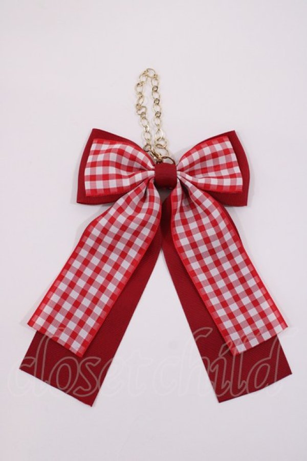 画像1: m petit by misako / AMチェックBGC  レッド H-26-01-30-1011-0-ZA-NS-ZH (1)