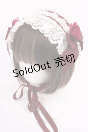 画像: BABY,THE STARS SHINE BRIGHT / 薔薇の乙女ヘッドドレス  エンジ H-26-01-30-1013-BA-AC-NS-ZH